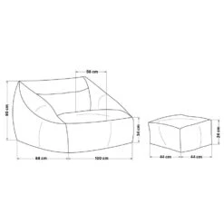 Merkloos HOME DELUXE Zitzak COSY Lichtgrijs Incl. Krukje -VIDAXL Winkel 5445bf3694924759a669eb7bcf671ae3