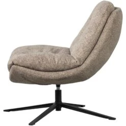 WOOOD Arve Draaifauteuil - Bedrukte Stof - Naturel Melange - 86x82x87 -VIDAXL Winkel 54b4c642d512437ebc9205b02bd9b26e