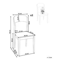 ALVIN - Eetkamerstoel Set Van 2 - Zwart - Hout 12 ALVIN - Eetkamerstoel Set Van 2 - Zwart - Hout -VIDAXL Winkel 55d58574127945e792d294ca97a46949