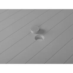 FOSSANO - Tuintafel - Lichtgrijs - 80x140 Cm - Synthetisch Materiaal -VIDAXL Winkel 55da756ad7fd4acca8e3c0c8a37dff28