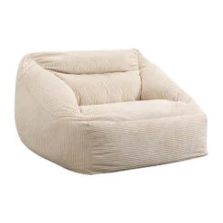 Merkloos HOME DELUXE Zitzak COSY Beige Inclusief Krukje -VIDAXL Winkel 5602ede626114d08b5670c2851cf5e64