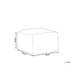 KNIDOS - Poef - Wit - 56 Cm - Wol -VIDAXL Winkel 561a0418bc224970a8d74c086549385d