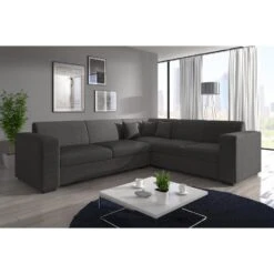 Meubella - Hoekbank Santana - Grijs - Velvet - Links -VIDAXL Winkel 57118ca6974e4279b36fbdb41f6e8df8