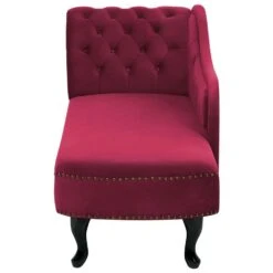 NIMES - Chaise Longue - Rood - Linkerzijde - Fluweel -VIDAXL Winkel 5753cd009445448bb45f0903bd1d377d