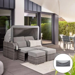 Merkloos HOME DELUXE Loungeset HOLBY Met Regenhoes -VIDAXL Winkel 57ba61bbb4a649c99ffbce990db56f88