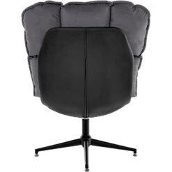 Pilou - Fauteuil Met Hocker In Fluweel In Antraciet -VIDAXL Winkel 57c795866f8e46e3a69af8f573a97e96