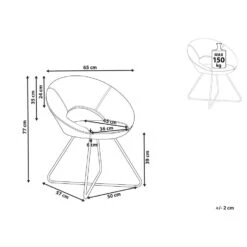 Beliani Fauteuil RACHEL - Zwart Fluweel -VIDAXL Winkel 57ced79dbe49463e98a9aaeeefaf7dea