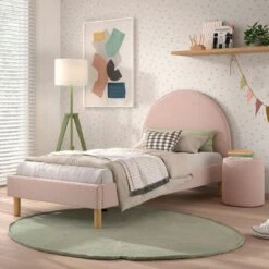 Vipack Poef Moon - 41x41 Cm - Roze Bouclé Stof -VIDAXL Winkel 589b6c0ce7154552bddd924a8dfb3eec