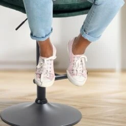 CLP Barkruk Damar Zwart Frame - Fluweel - Groen -VIDAXL Winkel 589d6a3832594886aa71f10284a26874