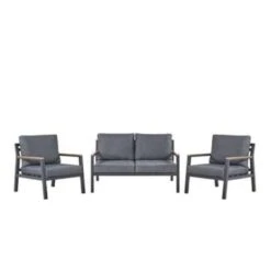 Beliani Loungeset DELIA - Zwart Aluminium -VIDAXL Winkel 58fd973a82fd4c618d7979356f66fa77