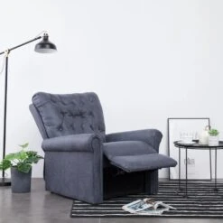 VidaXL Fauteuil Verstelbaar Kunstsuède Grijs -VIDAXL Winkel 5908247c67514a2caf4bfe7804d2f65f