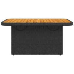 VidaXL - Tuintafel - Zwart - Poly Rattan En Hout - 90 X 55 X 71 Cm -VIDAXL Winkel 597419b9b44045f887a51cea083363fe