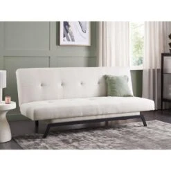 LEEDS - Slaapbank 3-zits - Wit - Polyester -VIDAXL Winkel 598f0c774057414fbb9d7d67c1921733