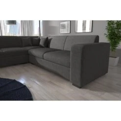 Meubella - Hoekbank Santana - Grijs - Velvet - Links -VIDAXL Winkel 59a72345fa62474d9e2f16e1a19a982a