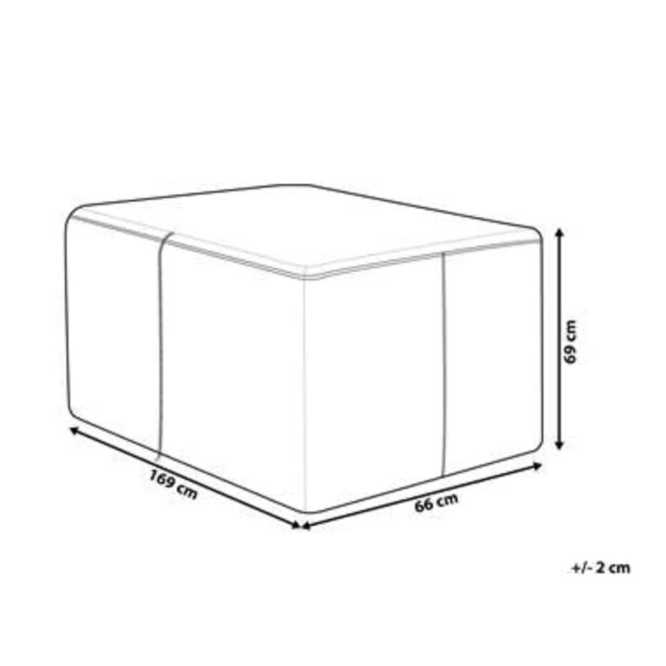 Beliani Meubelhoes CHUVA - Grijs Pvc 2 Beliani Meubelhoes CHUVA - Grijs Pvc - Afbeelding 2