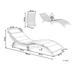 LUINO - Ligstoel - Grijs - Hout -VIDAXL Winkel 5b1fb1577eb94ea79912a1e01e7970a2