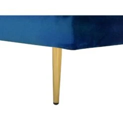 MIRAMAS - Chaise Longue - Blauw - Rechterzijde - Fluweel -VIDAXL Winkel 5b224413f2634208948516481d4b7bc4
