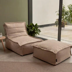 Icon Zitzak Lounger En Poef Dolce - Zitzak Buiten - Beige -VIDAXL Winkel 5b2f223ad61945f6bd1a798f465dd2c7