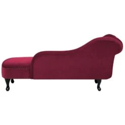 NIMES - Chaise Longue - Rood - Linkerzijde - Fluweel -VIDAXL Winkel 5ba87ceb92ae49a6b74d11b255bc587e