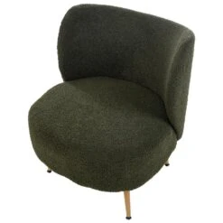 OTSBY II - Fauteuil - Donkergroen - Bouclé -VIDAXL Winkel 5c019f966f744565b0ac801193c84244