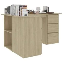 VidaXL - Hoekbureau - Bruin - Bewerkt Hout -VIDAXL Winkel 5c5de866ea3844079027a6d88039de7a