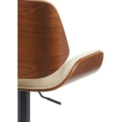 CLP Barkruk Beverley Zwart Frame - Metaal - Walnoot/creme -VIDAXL Winkel 5c8814858ee34de3a5525f6279cd07c9