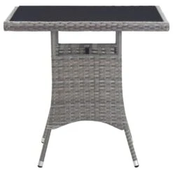 VidaXL - Tuintafel - Grijs - Poly Rattan - 80 X 80 X 74 Cm -VIDAXL Winkel 5cdd7cc64be5437f86968ef39c5317c4
