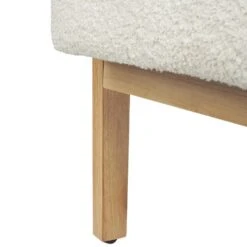 HJO - Fauteuil - Wit - Bouclé -VIDAXL Winkel 5cf5d348405e4a3d86628e77a324b8ea