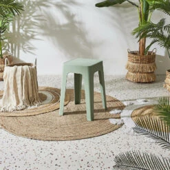 Home Deco Factory Zit Krukje/stoel - Groen - D34 X H47 Cm -VIDAXL Winkel 5d0971024464458185df990cd390766e