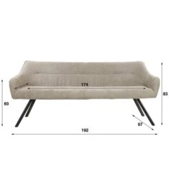 Hoyz - Eetkamerbank Plooi 180cm - Boucle - Zandkleur -VIDAXL Winkel 5db2a180e6254a529fdab2ad823a3491