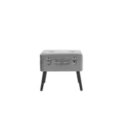 Beliani Hocker MALLARD - Grijs Fluweel -VIDAXL Winkel 5e10a8dc33df4f3ca17ba470fda0e39d