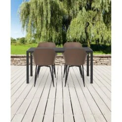 Lisomme Stan Tuintafel Zwart - 150 X 90 Cm -VIDAXL Winkel 5e7ab11ec43e4672b0bea03d1d3bb0bf