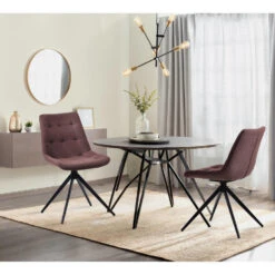 CLP Eetkamerstoel Merna Zwart Frame - Stof - Bruin -VIDAXL Winkel 5f08db68264949c881309a00463af3b7