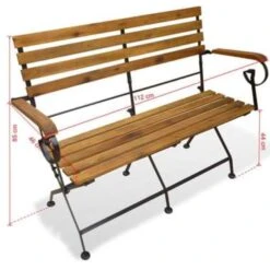 VidaXL Tuinbank Inklapbaar 112 Cm Massief Acaciahout -VIDAXL Winkel 5fc384989b734de2b28e82caac3df5a1