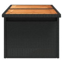 VidaXL - Tuintafel - Zwart - Poly Rattan En Acaciahout - 100x55x73 Cm -VIDAXL Winkel 600614be11074720bcb82382297697b0