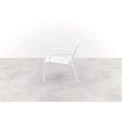 Stripe Loungestoel - Wit -VIDAXL Winkel 6061499e3093429a899ee47669711767