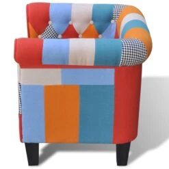 VidaXL Fauteuil Met Patchwork Stof Meerkleurig -VIDAXL Winkel 606de0e4772247b08365756b5ee66f7d
