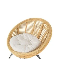 MARATEA - Tuinstoel Set Van 2 - Lichtbeige - Rotan -VIDAXL Winkel 6088babfc0b040c9a5e2dbe5303b1cfa