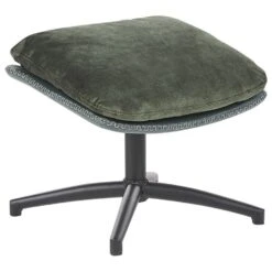 EIDE - Fauteuil Met Hocker - Groen - Fluweel -VIDAXL Winkel 60a6b2ab13d24cecb8159f8b77ff9118
