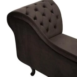 NIMES - Chaise Longue - Bruin - Rechterzijde - Fluweel -VIDAXL Winkel 60d5f7226f7e414aae84bb32a228d4a1