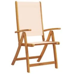 VidaXL - Tuinstoelen - Inklapbaar - Bruin - Acaciahout En Textileen - 6 Stuks -VIDAXL Winkel 60db9361d31c48f2bfae93e5e820a36a