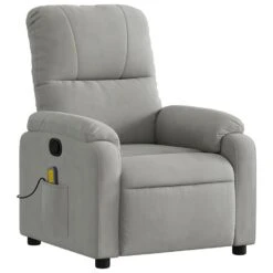 VidaXL - Massagestoel - Grijs - Microvezel -VIDAXL Winkel 6161538ae8ac4549b9a706de24af6205