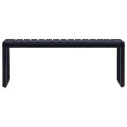 VidaXL - Tuinbank - Zwart - PS-plaat- 120.5 Cm -VIDAXL Winkel 616d0246f9394f7c98ee953e0808a928