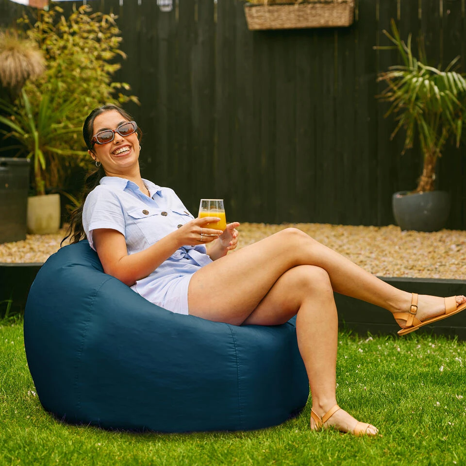 Veeva Klassieke Zitzak - Zitzak Buiten - Blauwgroen 2 Veeva Klassieke Zitzak - Zitzak Buiten - Blauwgroen - Afbeelding 2