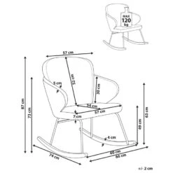 VIKEN - Schommelstoel - Wit - Polyester -VIDAXL Winkel 61e2adcdc1394008aa372b00cf7e31ad