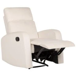 VERDAL - Relaxfauteuil Handmatig - Wit - Fluweel -VIDAXL Winkel 6224c625f07e4a59bc7e8dea34ac14fd