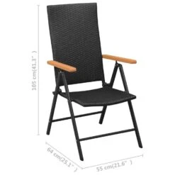VidaXL - Tuinstoelen - Zwart - Poly Rattan - 4 Stuks -VIDAXL Winkel 6237e5e391f44b1d879d59bdce631d07