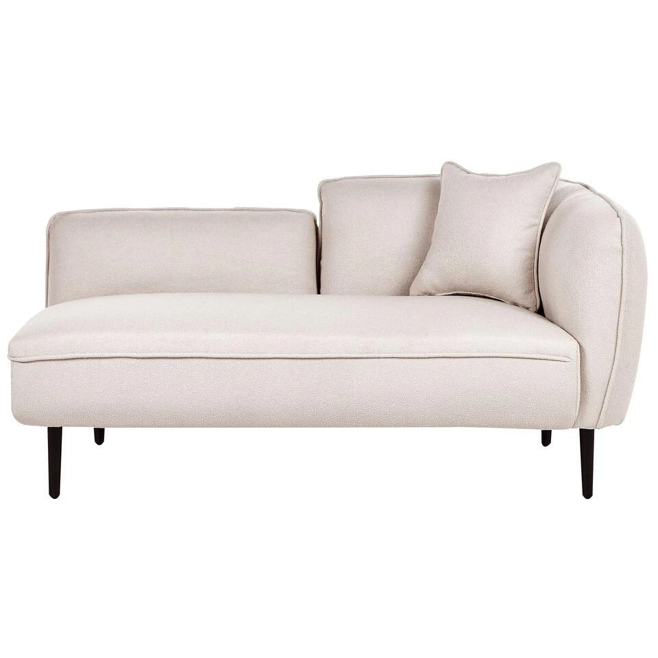 CHEVANNES - Chaise Longue - Beige - Polyester 4 CHEVANNES - Chaise Longue - Beige - Polyester - Afbeelding 4