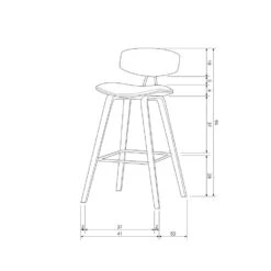 WOOOD Senn Barstoel Velvet Zwart - Set Van 2 -VIDAXL Winkel 62b1cf9fdb464f15a9522a638c603ed0