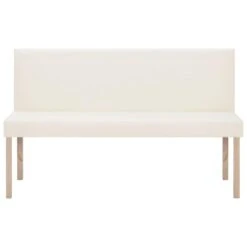 VidaXL Bankje 139,5 Cm Kunstleer Crème -VIDAXL Winkel 65180bcdbed7406bae2c2c0e5cc1b972